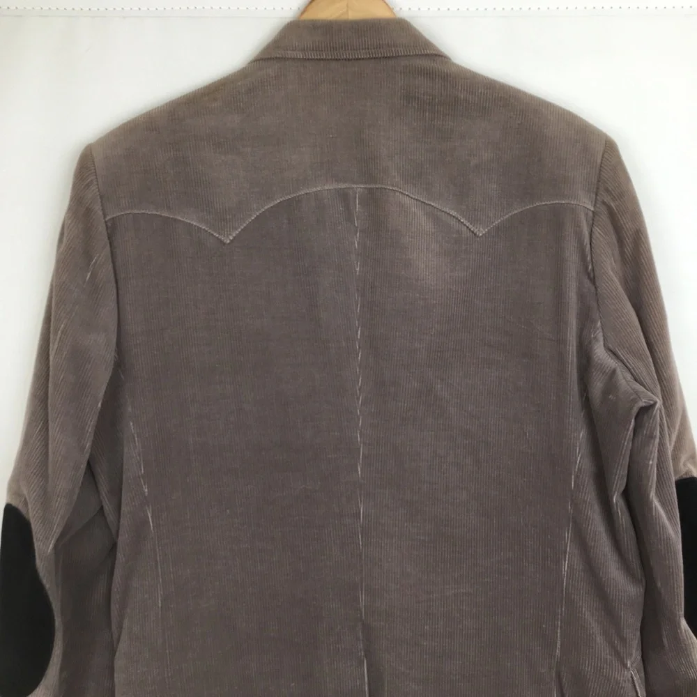 Circle S Dallas Texas Western Blazer Jacket Sport Coat Corduroy Elbow Patch 42L